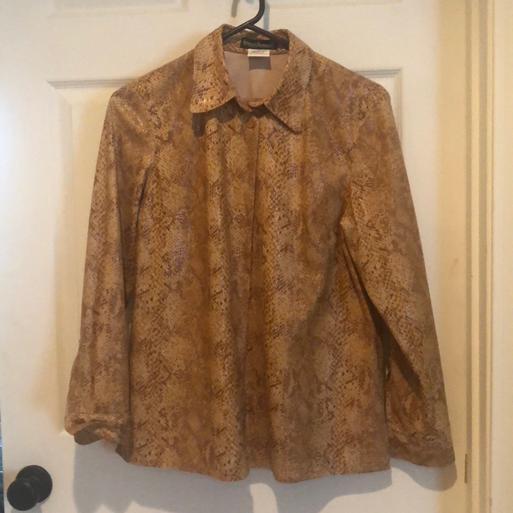 Snakeskin fabric shirt or jacket